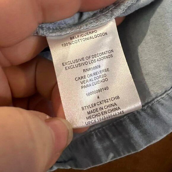 Size 4 - Copper Key - Light Blue Denim Tank Dress - Picture 4 of 6